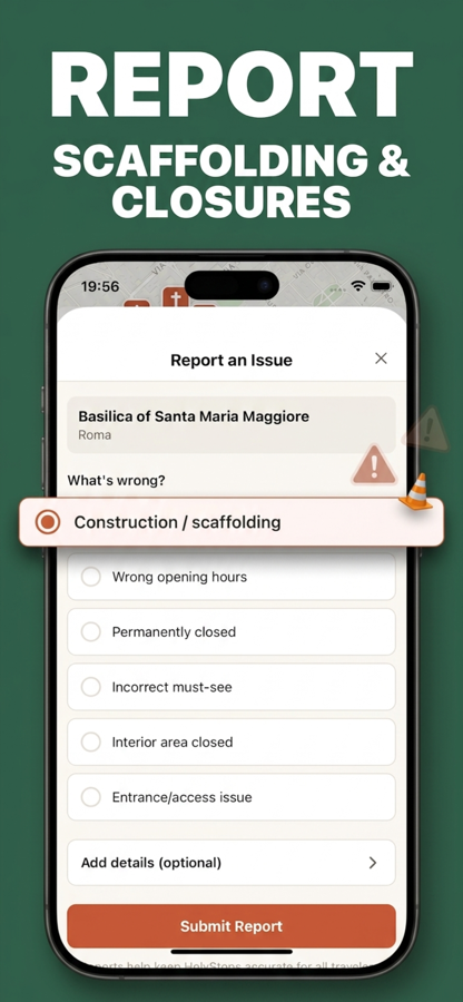 Report incorrect church information
